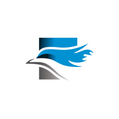 abstract eagle head logo icon