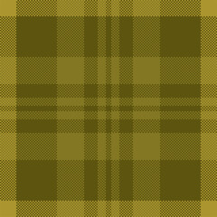Pixel background vector design. Modern seamless pattern plaid. Square texture fabric. Tartan scottish textile. Beauty color madras ornament.