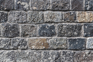 Stone masonry made of hewn cobblestones