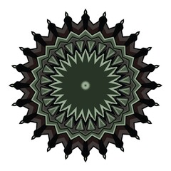 spiritual symbol round ornament