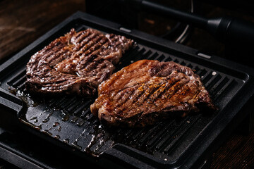 grilled meat on the grill