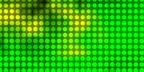 Fototapeta na wymiar Light Green, Yellow vector background with circles.