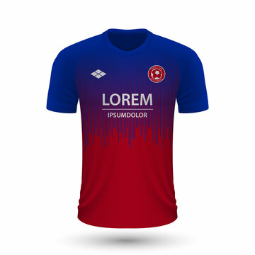 Realistic soccer shirt CSKA 2022, jersey template for football kit.
