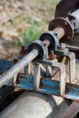 close up old iron joints in industry site