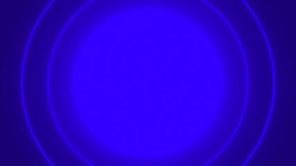 Beautiful Dark Blue Neon Circles Background