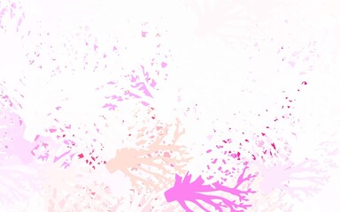 Fototapeta premium Light Pink, Yellow vector elegant pattern with leaves, branches.