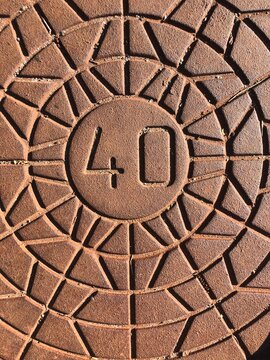 Background of brown iron pattern
