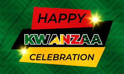 Happy Kwanzaa Celebration. Is an annual celebration of African-American culture which is held from December 26 to January 1. African American cultures festival. 