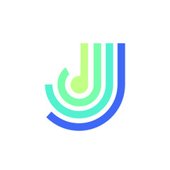 Single Letter J logo for company