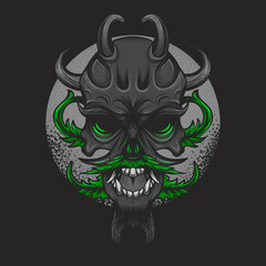 Cannabis SKULL ILLUSTRATION