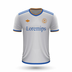 Realistic soccer shirt Real Madrid 2022, jersey template for football kit.