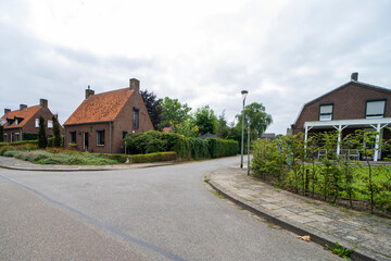 Fototapeta na wymiar Historical buildings in the village of Afferden, the Netherlands