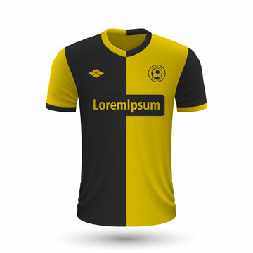 Realistic soccer shirt 2022, jersey template for football kit.