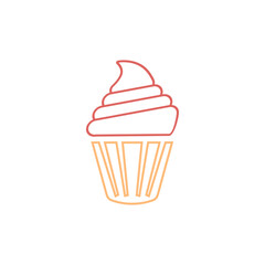 Cupcake icon design illustration template