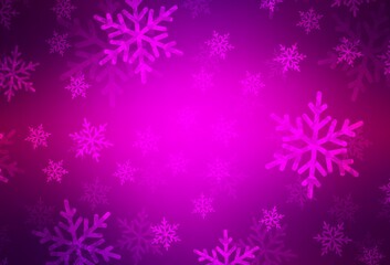 Dark Purple vector background in Xmas style.
