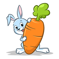 Cartoon Rabbit Carrot
