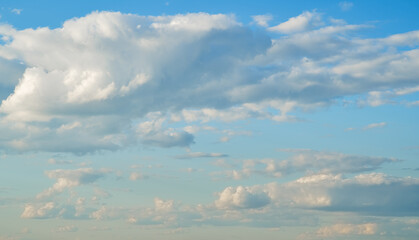 high resolution replacement sky - daytime blue sky with large clouds