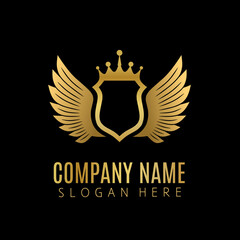 Company business logo with wings 