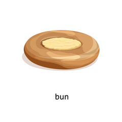 Vector image of a loaf of bread isolated on white background. Cartoon style. EPS 10