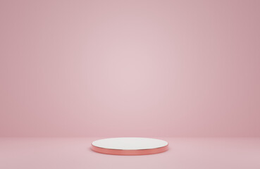 3D rendering. Podium background for cosmetic product presentation and advertisement.