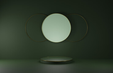 3D rendering. Podium background for cosmetic product presentation and advertisement.