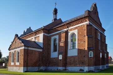 Catholic parish church of the Holy Trinity from the 1st half of the 16th century in Krajkowo, Poland
