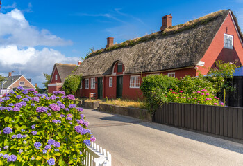 Nordby village on Fanø, a Danish island in the North Sea off the off the Jutland Peninsula across the Wadden Sea © Luis