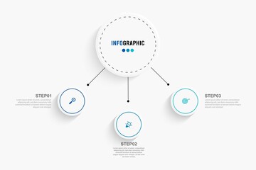 Business data visualization. Process chart. Abstract elements of graph, diagram with steps, options, parts or processes. Vector business template for presentation. Creative concept for infographic.