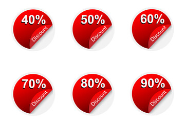 circle discount label vector design