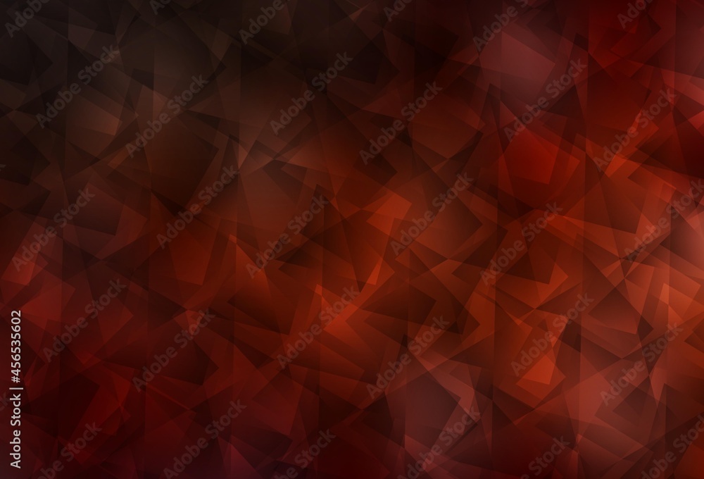 Poster Dark Red vector shining triangular layout.