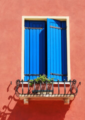 window with shutters