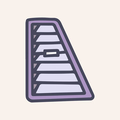 ventilation grill for car color vector doodle simple icon