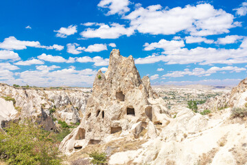 Fototapeta na wymiar Fairy caves of Cappadocia on a sunny day. Turkey