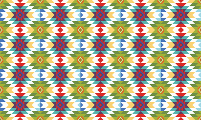 Ikat geometric folklore ornament. Tribal ethnic vector texture.for background,fabric,wrapping,clothing,wallpaper,Batik,carpet,embroidery style .Vector EPS 10.