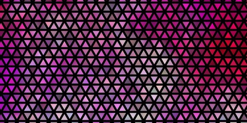 Light Pink vector template with crystals, triangles.