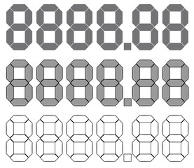 Digital number template. vector illustration