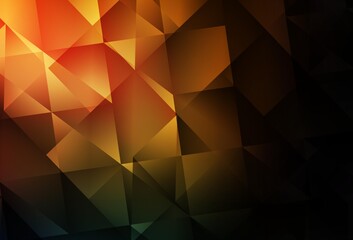 Obraz premium Dark Orange vector abstract polygonal template.