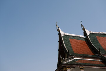 Fototapeta na wymiar Roof of Thai temple
