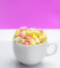 High resolution photo: Full cup of marshmallows