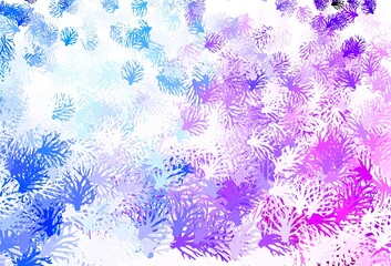 Light Pink, Blue vector elegant template with branches.