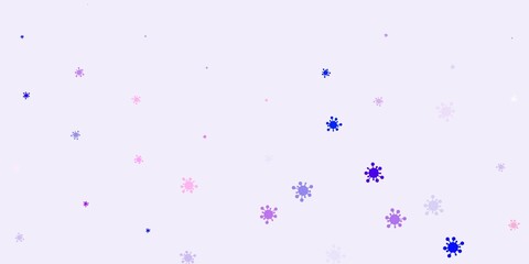 Light blue, yellow vector template with flu signs.