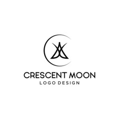 A simple, clean and unique logo about the crescent moon and nature.
EPS 10, Vector.