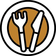 restaurant,plate one color icon