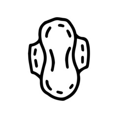 sanitary pad line vector doodle simple icon