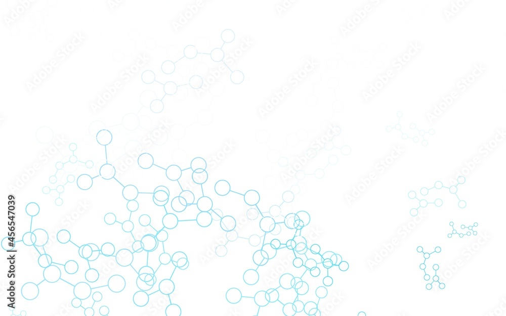 Poster light pink, blue vector background with forms of artificial intelligence.