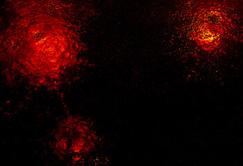 Abstract blackground ,Creating reflections of light bulbs flickering in water during rain. and add...