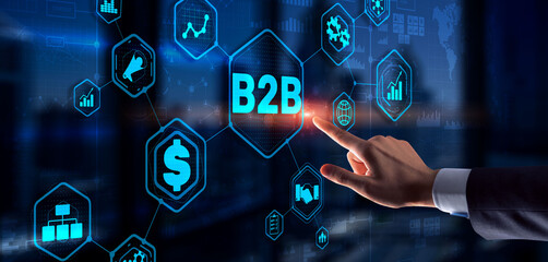 B2B Business Technology Marketing Company Commerce concept. Business to Business