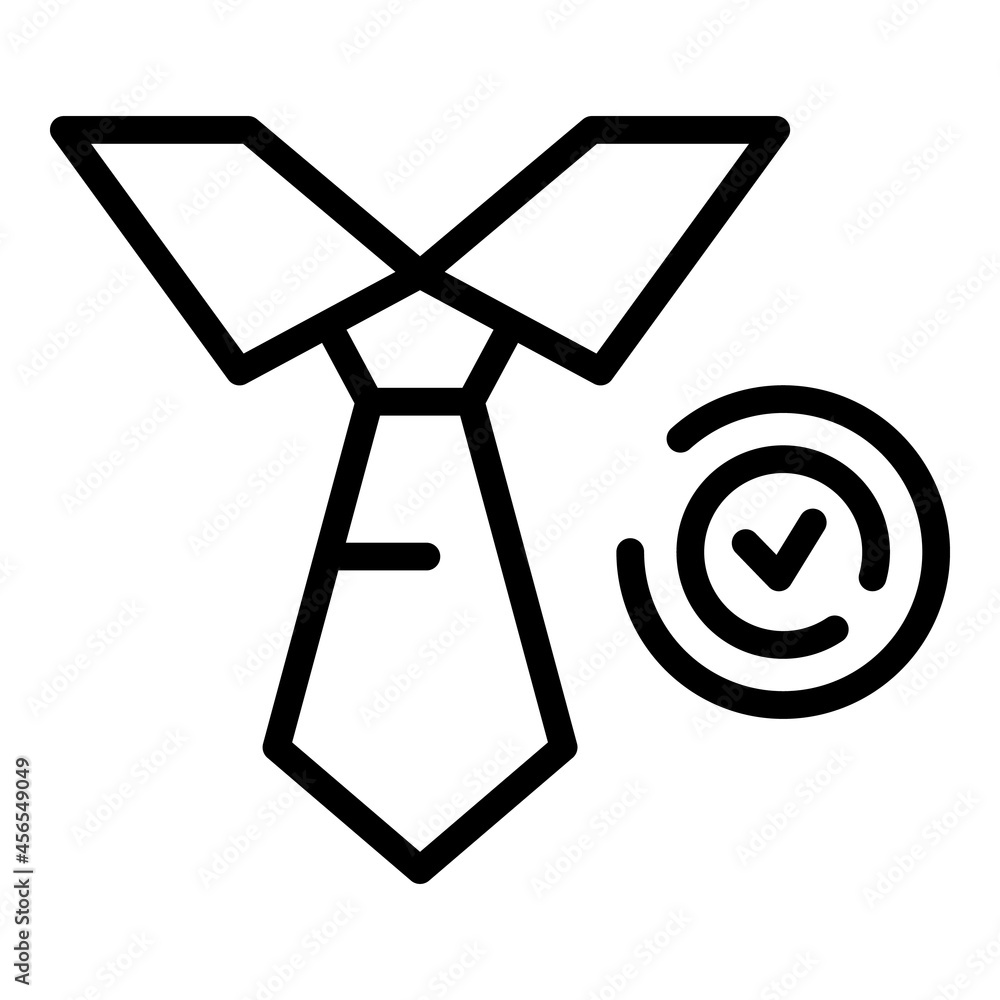 Poster approved manager icon outline vector. document check. business approve