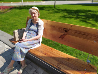 elderly women in park