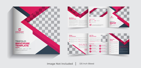 Corporate Modern Creative business square trifold brochure template